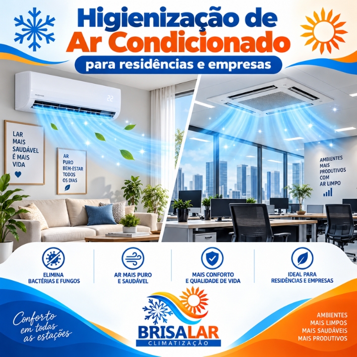 Higienização de ar-condicionado em Campo Grande MS