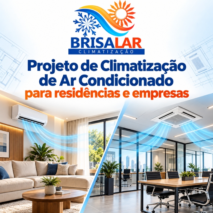 Projeto de climatização de ar condicionado para residências e empresas